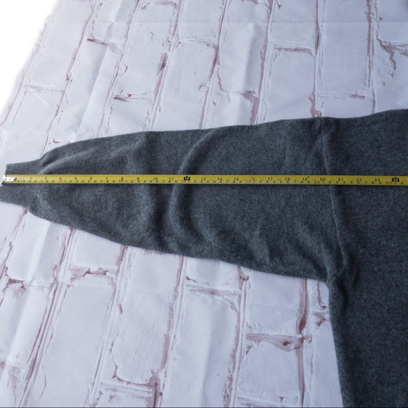 LAMBSWOOL Gray Unisex Crew Neck Sweater Made in Italy Size Large (oversized) - Picture 7 of 10